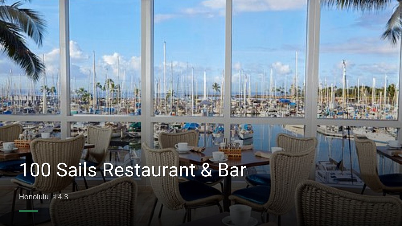 100 Sails Restaurant & Bar - Sports Bars in Honolulu