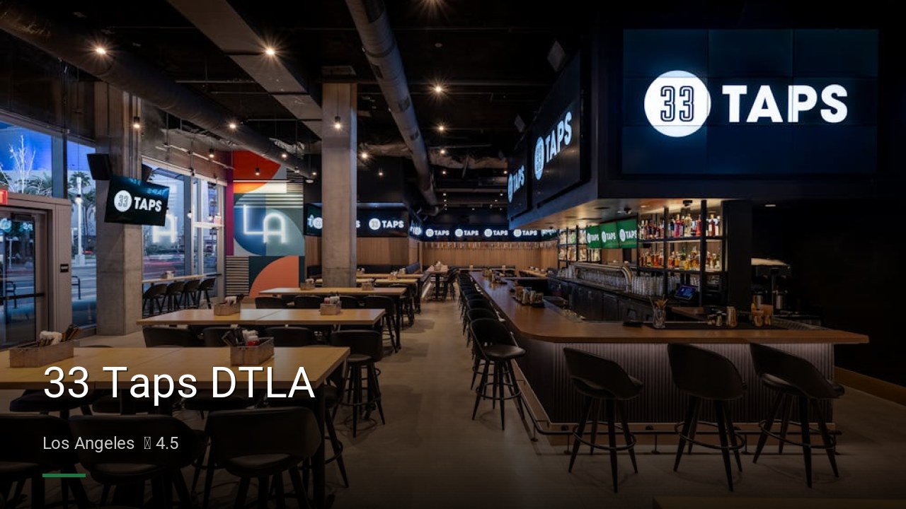 33 Taps DTLA - Sports Bars in Los Angeles