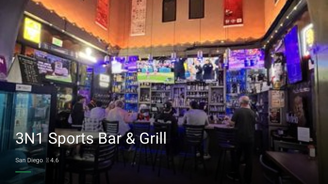 3N1 Sports Bar & Grill — Sports bars in San Diego