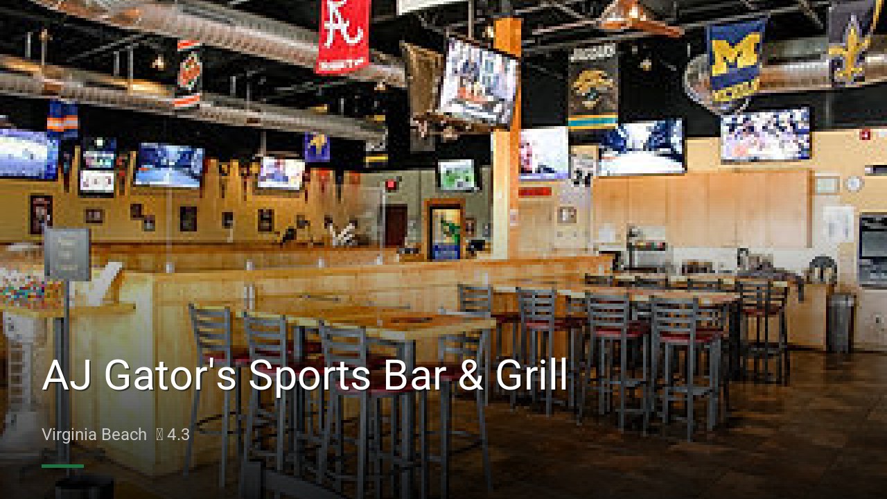 AJ Gator's Sports Bar & Grill - Sports Bars in Virginia Beach