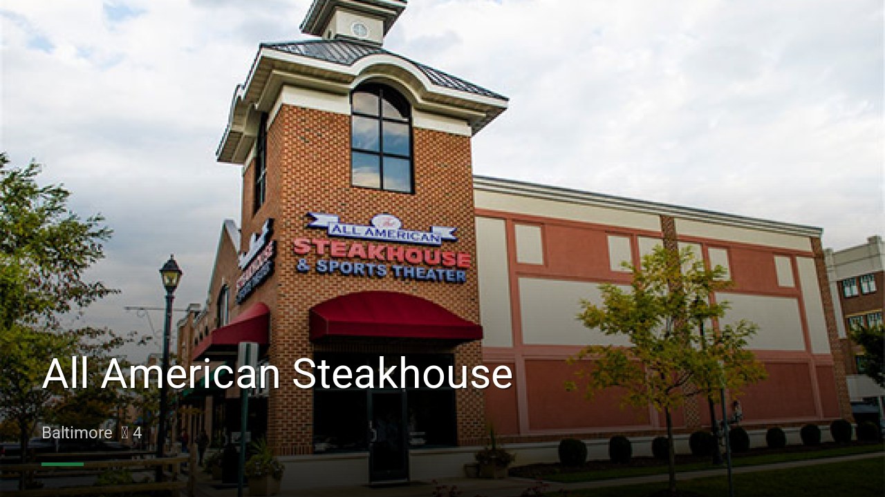 All American Steakhouse - Sports Bars in Baltimore