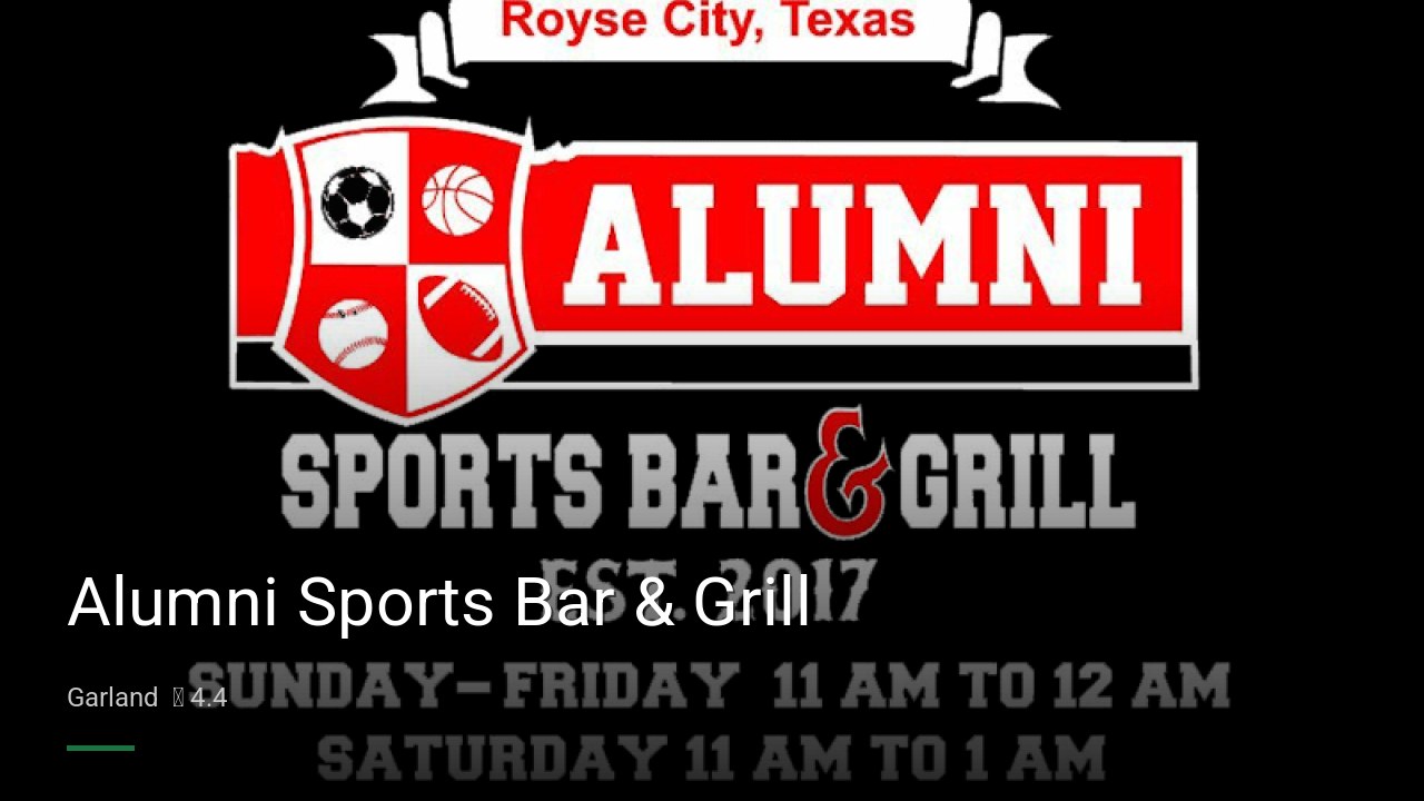 Alumni Sports Bar & Grill - Sports Bars in Garland