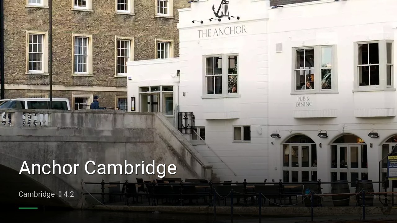 Anchor Cambridge - Sports Bars in Cambridge