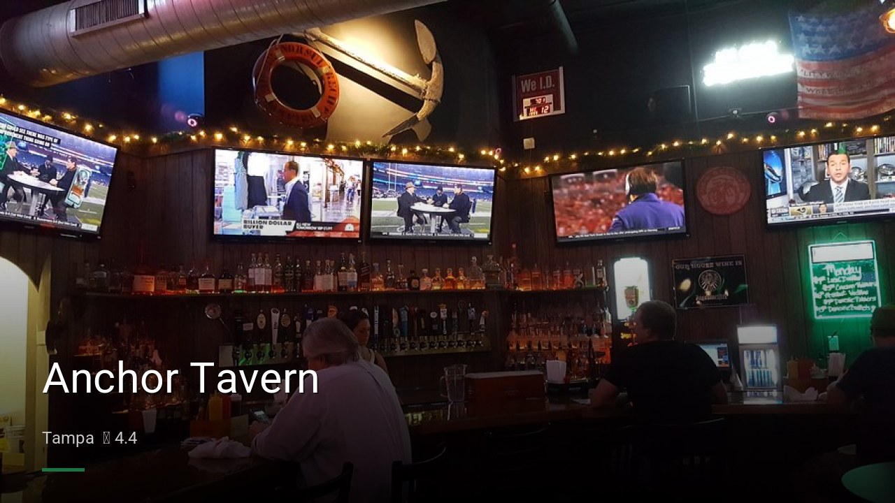 Anchor Tavern - Sports Bars in Tampa