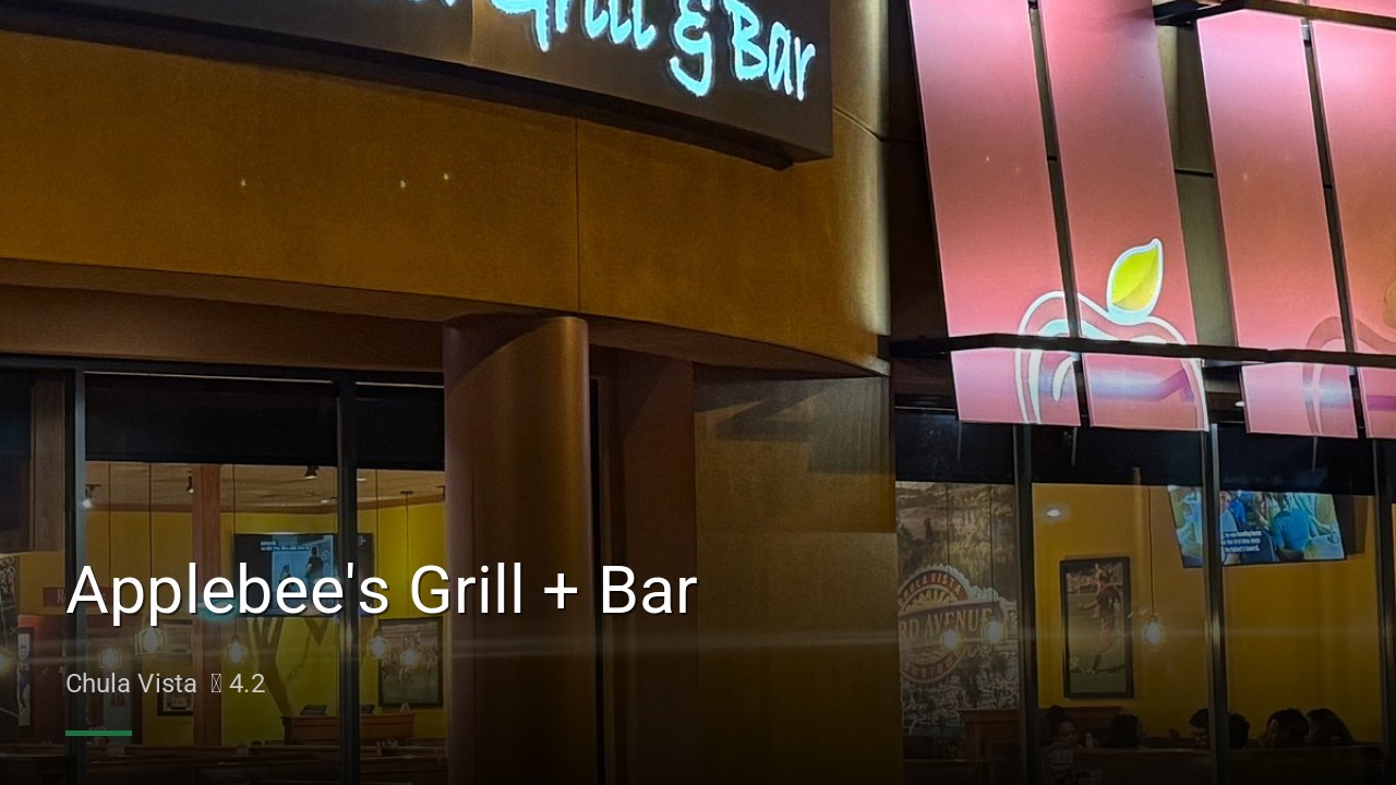Applebee's Grill + Bar - Sports Bars in Chula Vista
