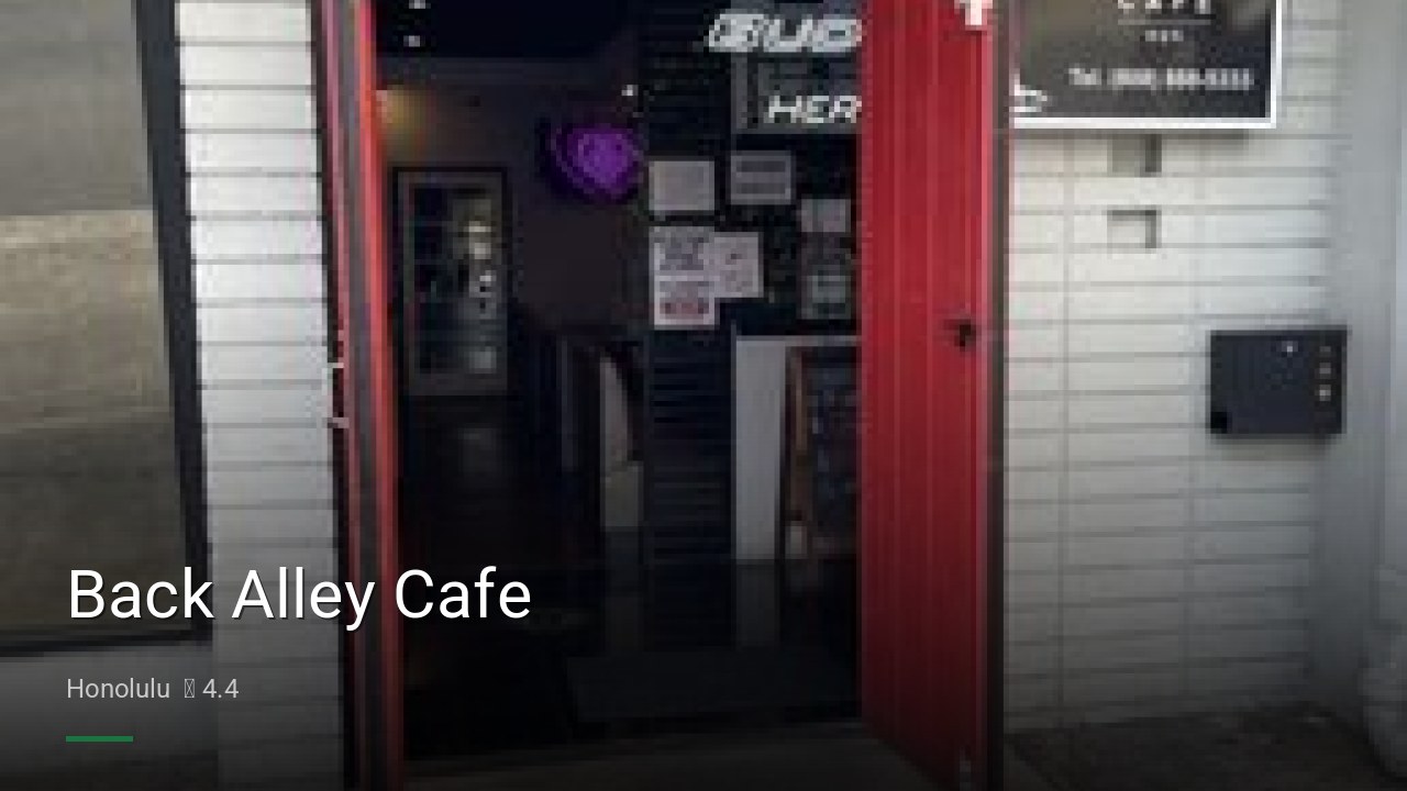 Back Alley Cafe - Sports Bars in Honolulu