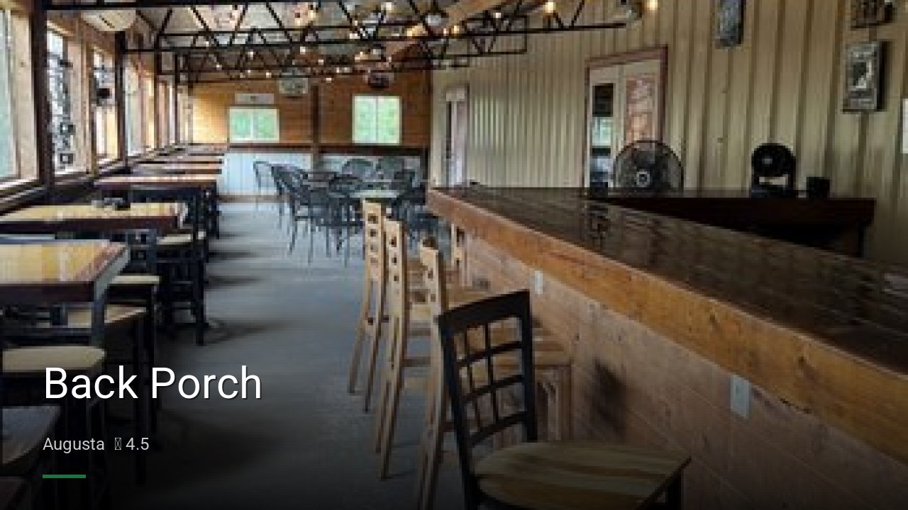 Back Porch - Sports Bars in Augusta