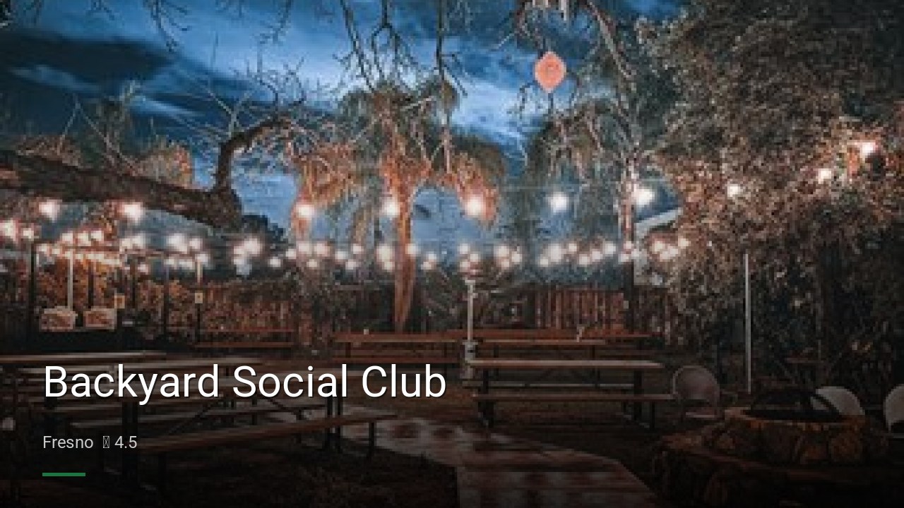 Backyard Social Club - Sports Bars in Fresno