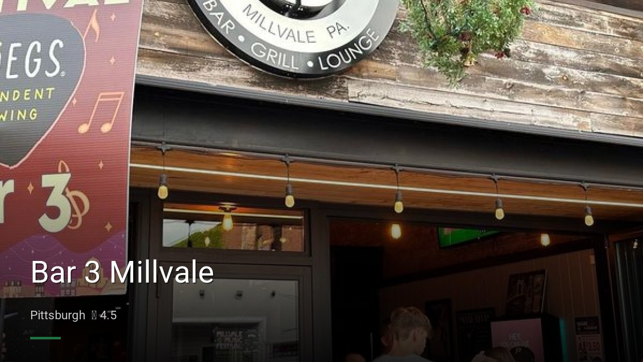 Bar 3 Millvale - Sports Bars in Pittsburgh