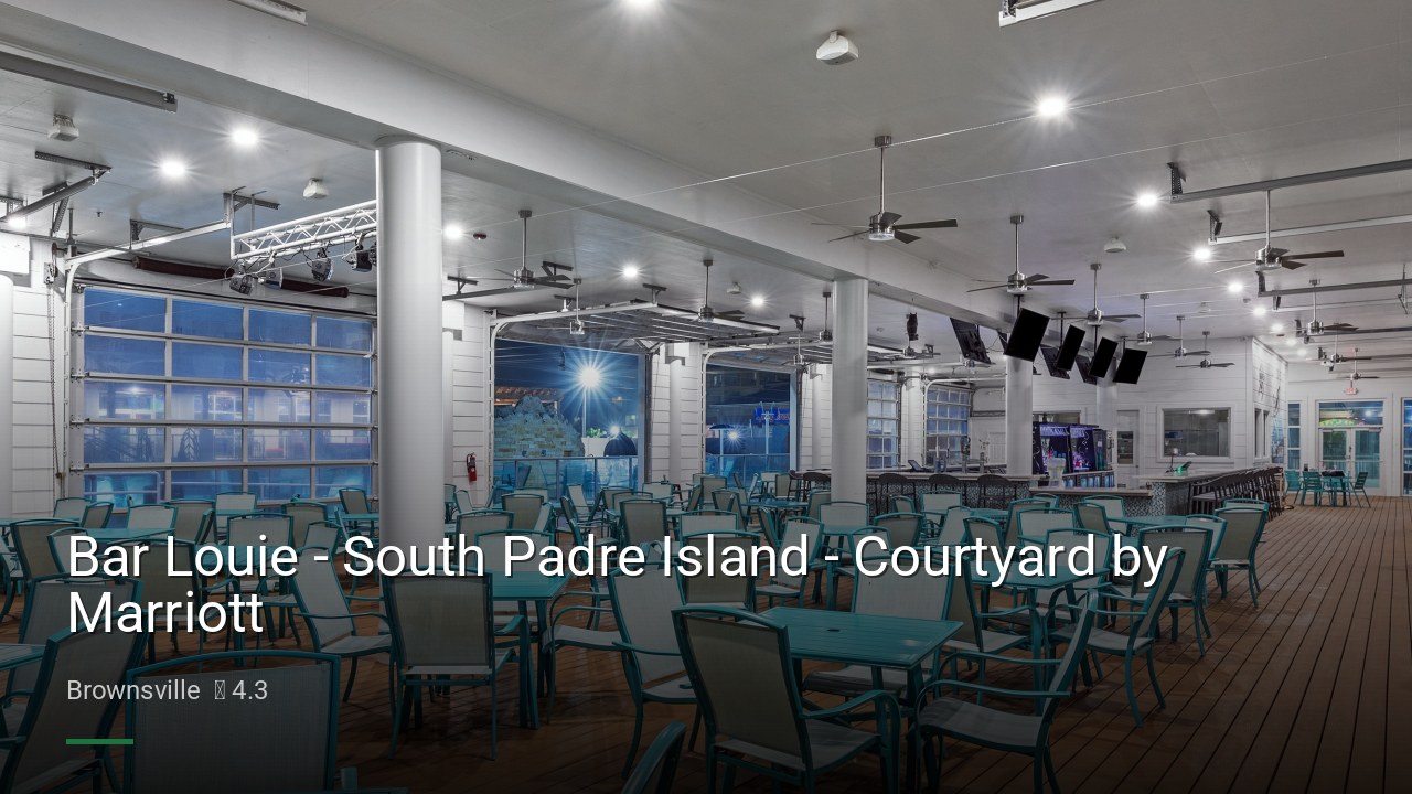 Bar Louie - South Padre Island - Courtyard by Marriott - Sports Bars in Brownsville