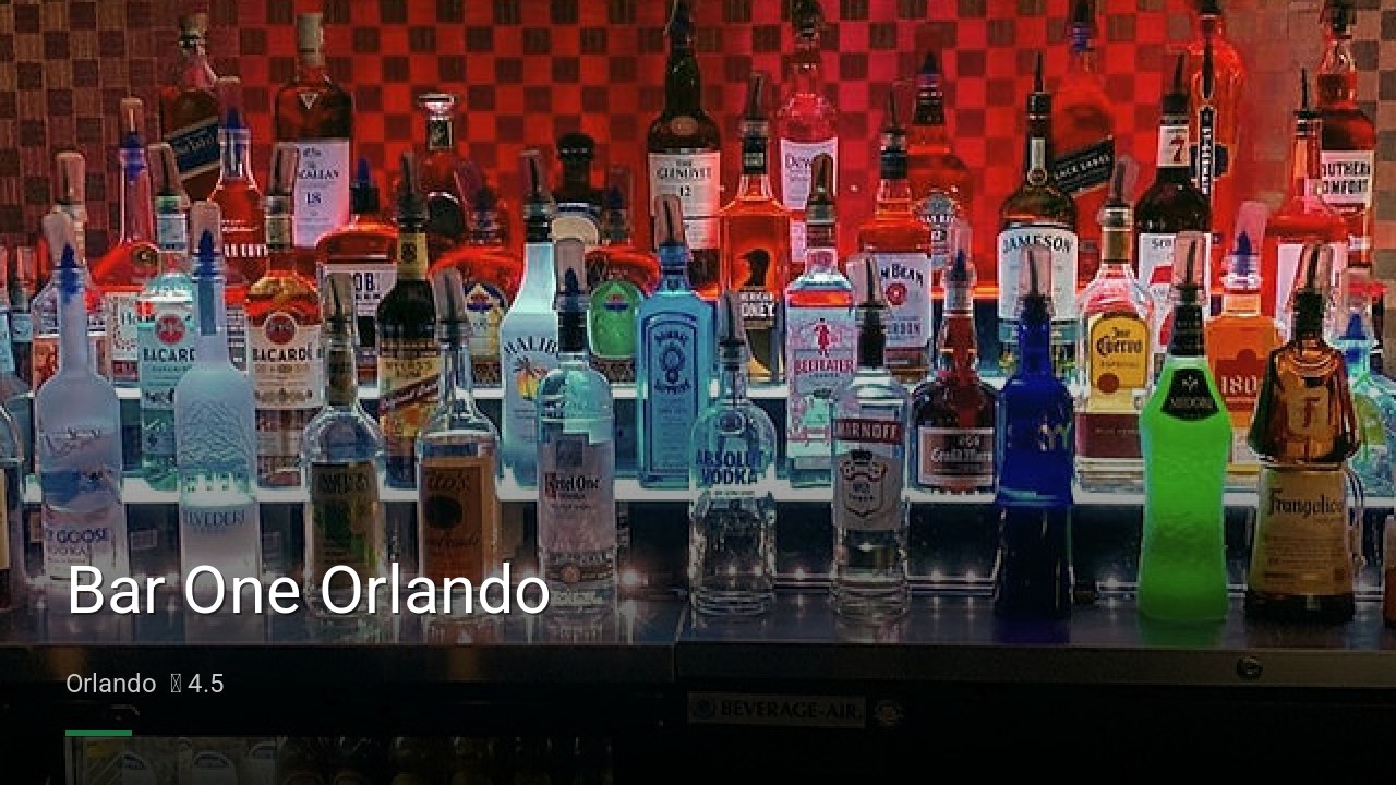 Bar One Orlando - Sports Bars in Orlando