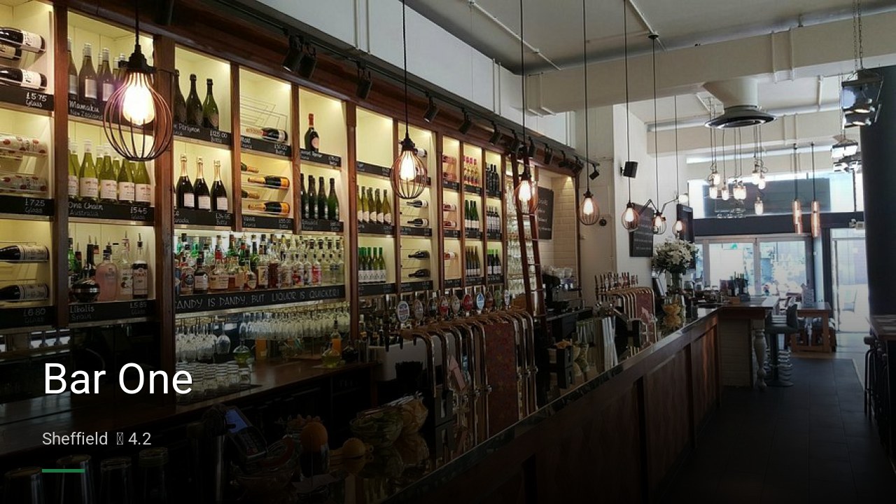 Bar One - Sports Bars in Sheffield