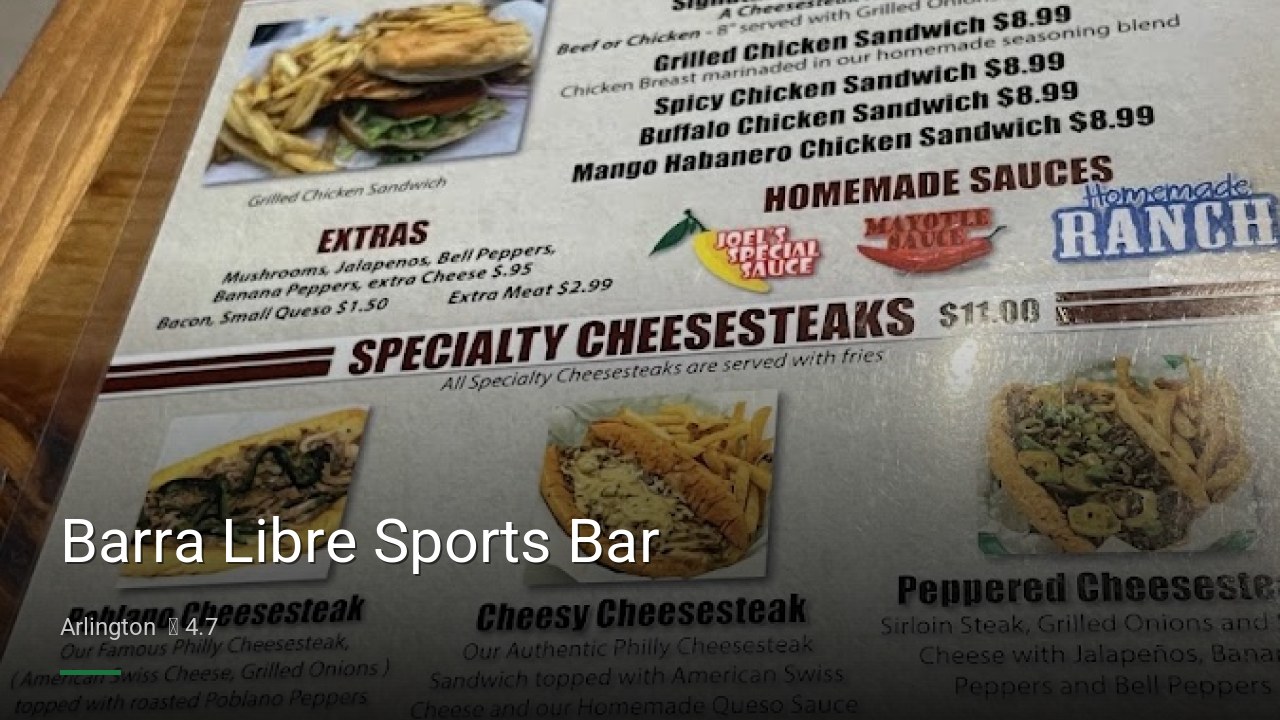 Barra Libre Sports Bar - Sports Bars in Arlington