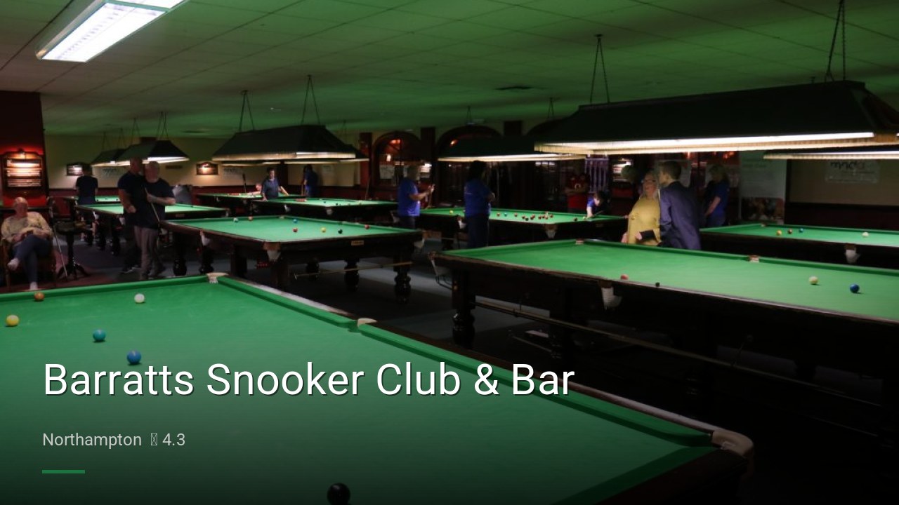 Barratts Snooker Club & Bar - Sports Bars in Northampton