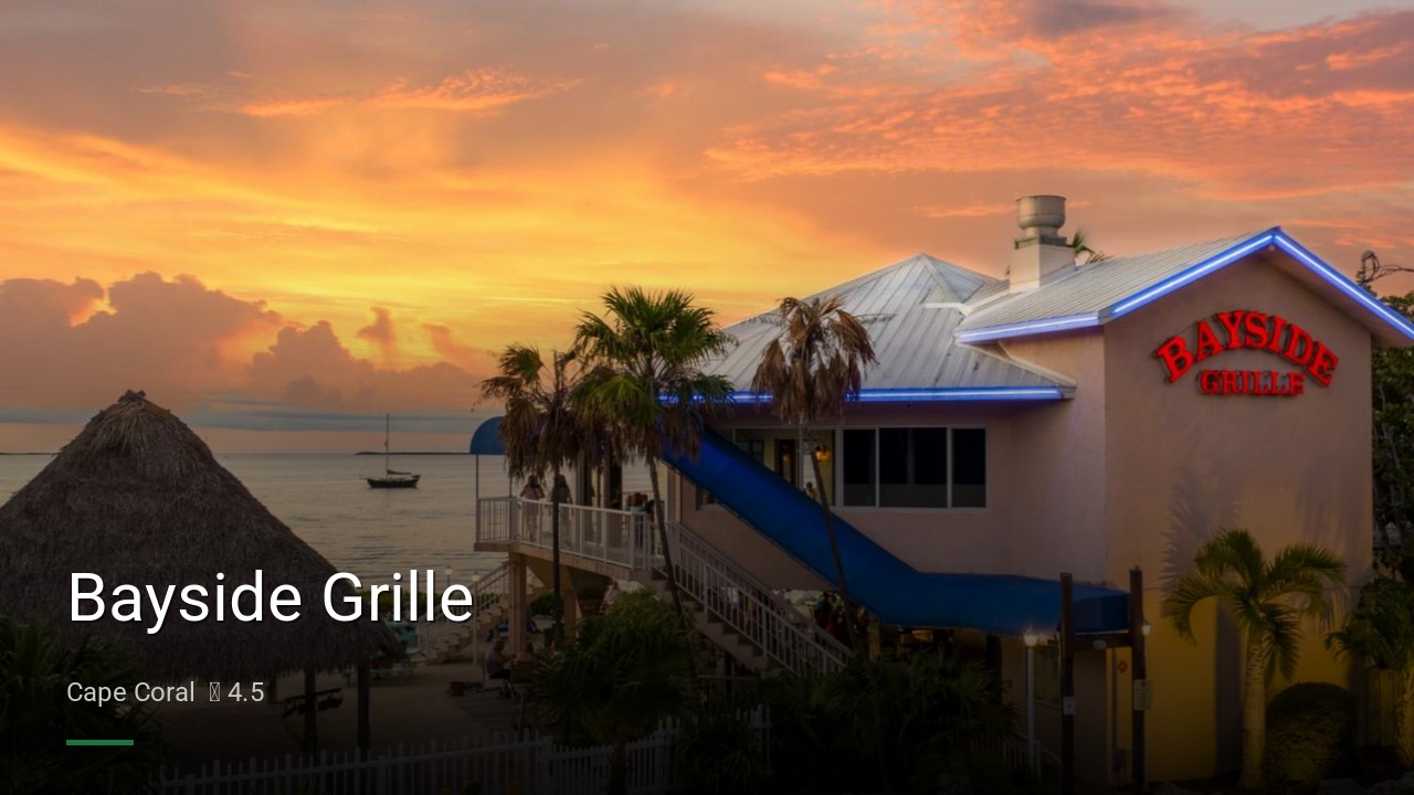 Bayside Grille - Sports Bars in Cape Coral