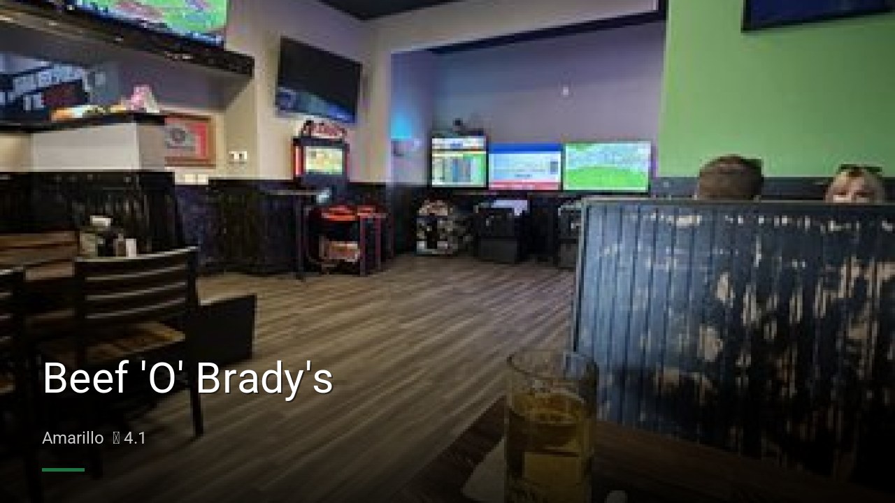 Beef 'O' Brady's - Sports Bars in Amarillo