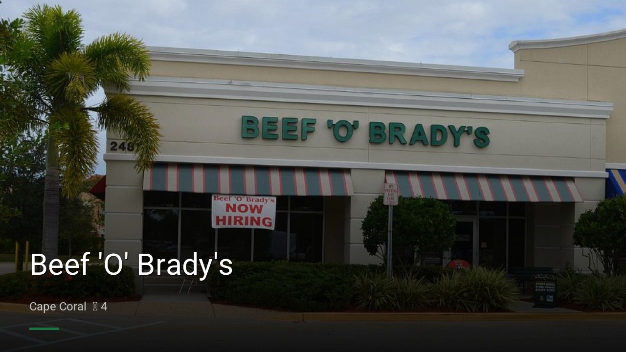 Beef 'O' Brady's - Sports Bars in Cape Coral