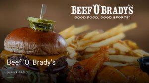 Beef ‘O’ Brady’s — Sports bars in Lubbock