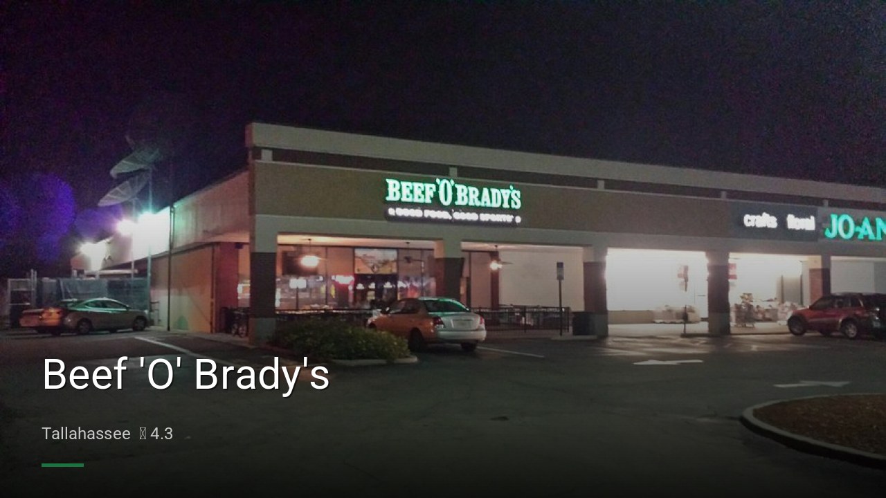 Beef 'O' Brady's - Sports Bars in Tallahassee