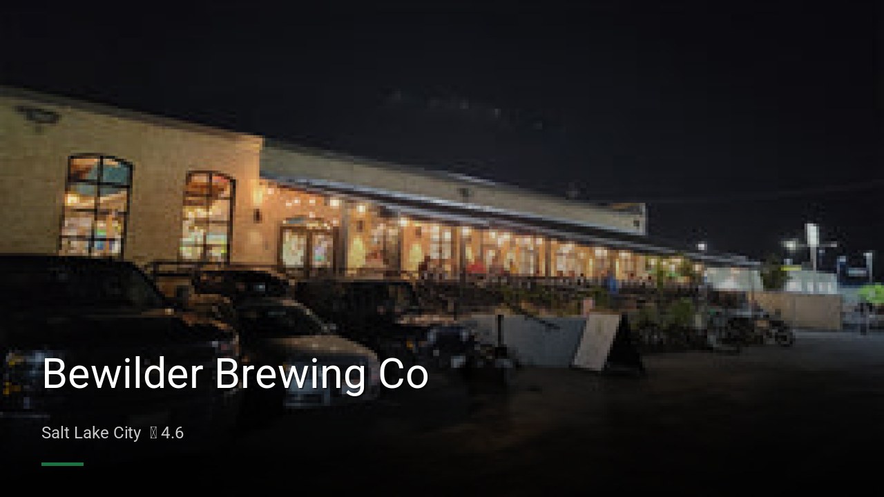 Bewilder Brewing Co - Sports Bars in Salt Lake City