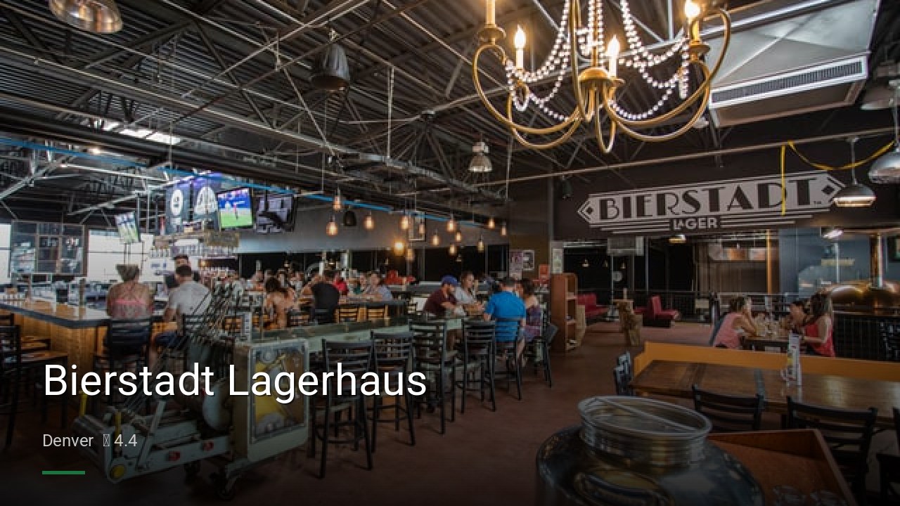 Bierstadt Lagerhaus - Sports Bars in Denver