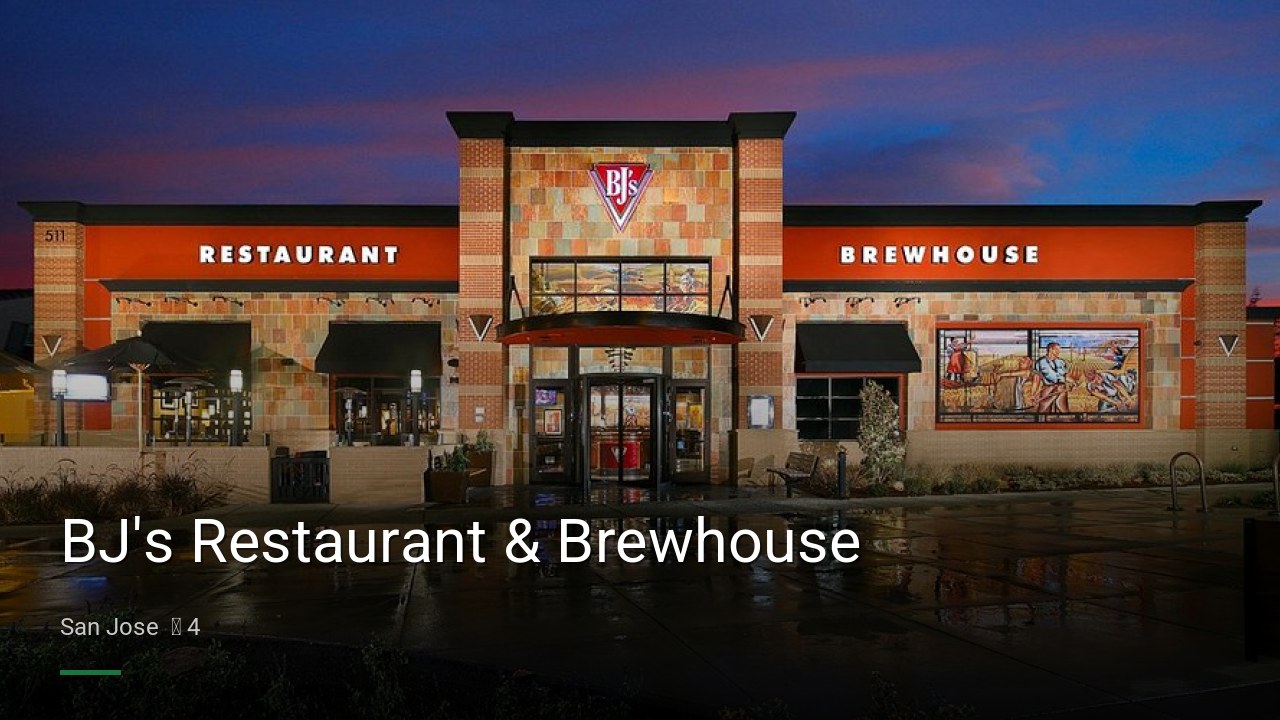 BJ's Restaurant & Brewhouse - Sports Bars in San Jose
