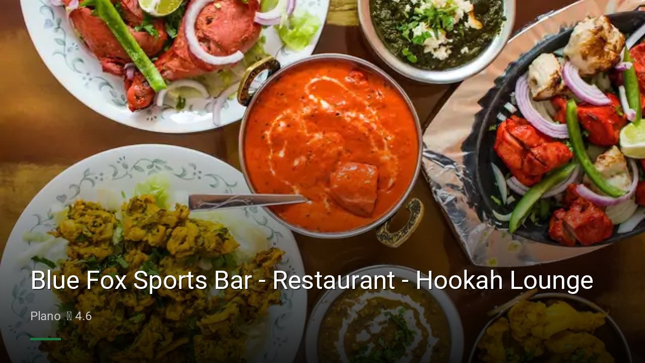 Blue Fox Sports Bar - Restaurant - Hookah Lounge - Sports Bars in Plano