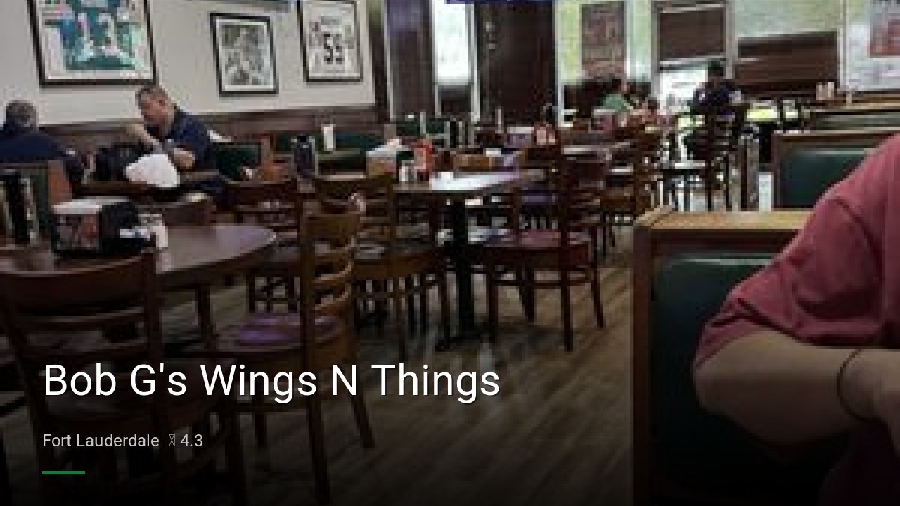 Bob G's Wings N Things - Sports Bars in Fort Lauderdale