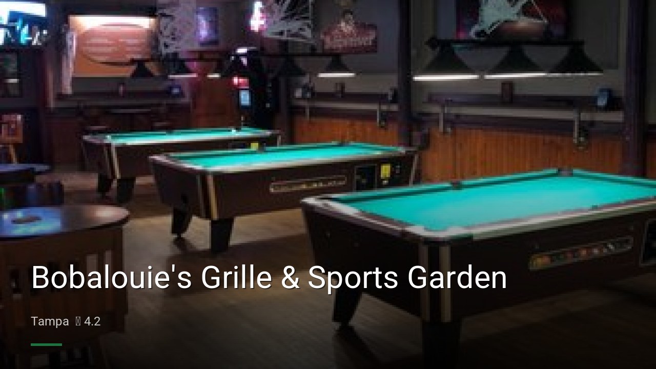 Bobalouie's Grille & Sports Garden - Sports Bars in Tampa