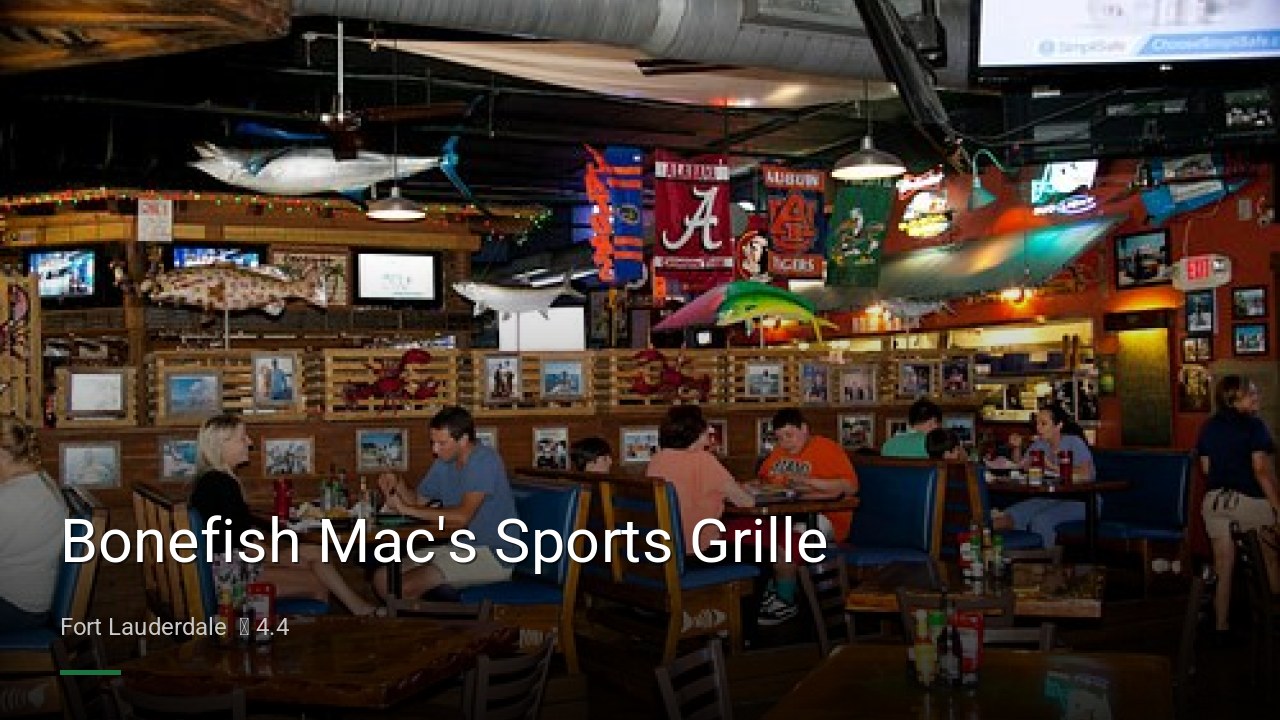 Bonefish Mac's Sports Grille - Sports Bars in Fort Lauderdale