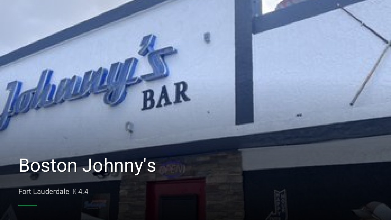 Boston Johnny's - Sports Bars in Fort Lauderdale