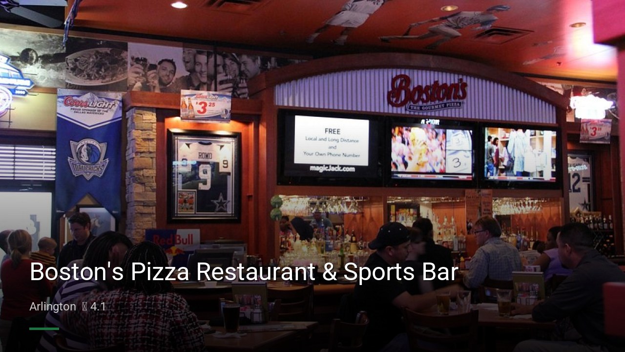 Boston's Pizza Restaurant & Sports Bar - Sports Bars in Arlington