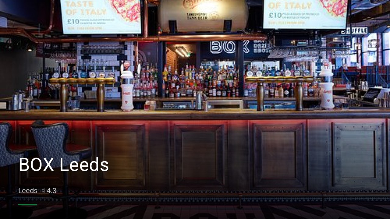 BOX Leeds - Sports Bars in Leeds