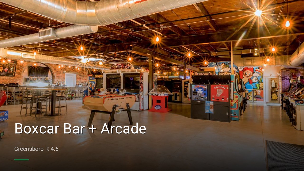 Boxcar Bar + Arcade - Sports Bars in Greensboro
