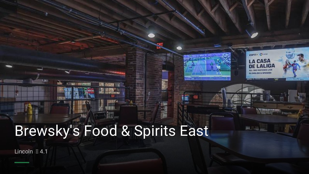 Brewsky's Food & Spirits East - Sports Bars in Lincoln