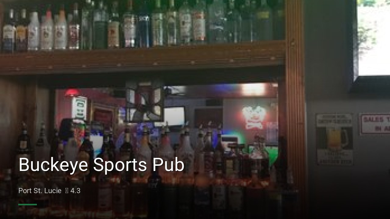 Buckeye Sports Pub - Sports Bars in Port St. Lucie