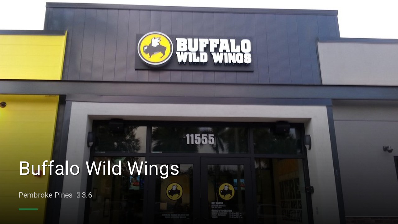Buffalo Wild Wings - Sports Bars in Pembroke Pines