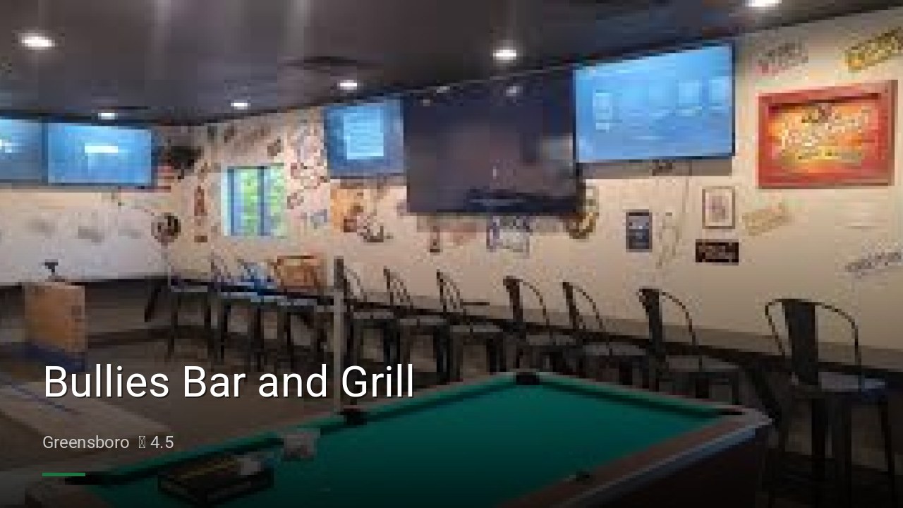 Bullies Bar and Grill - Sports Bars in Greensboro
