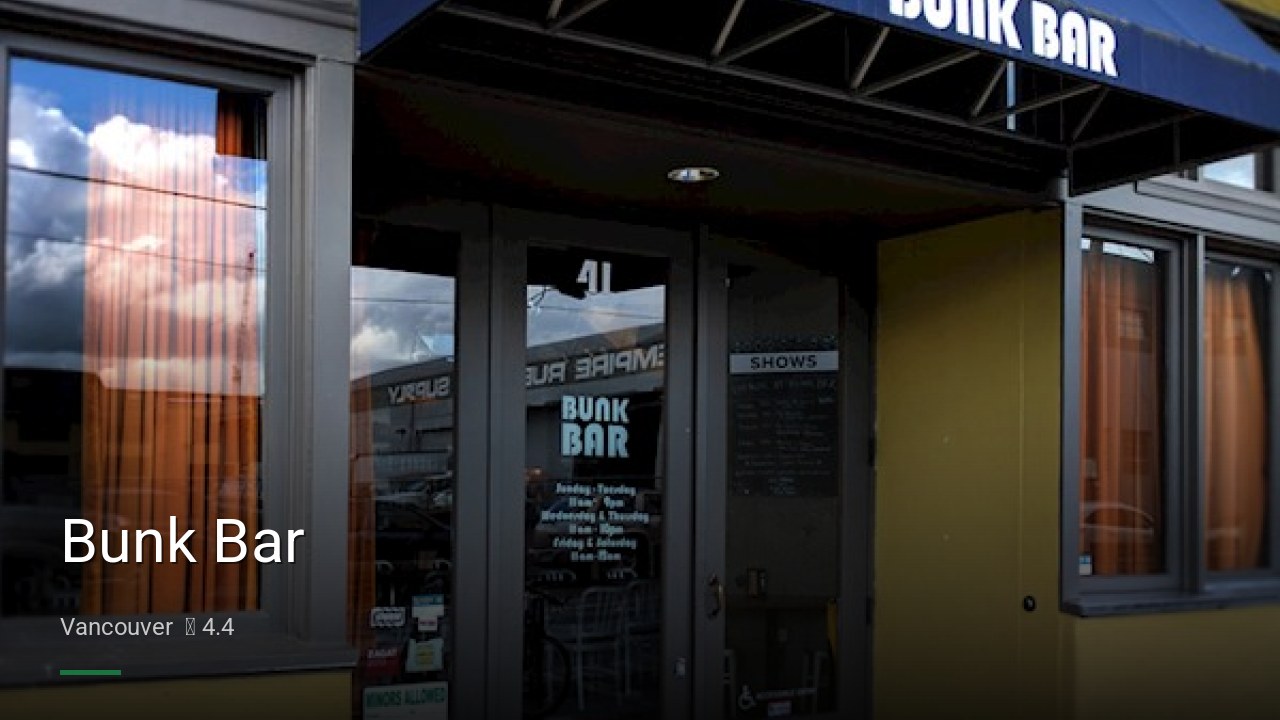 Bunk Bar - Sports Bars in Vancouver
