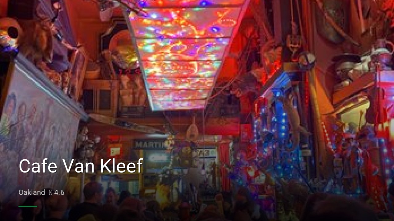 Cafe Van Kleef - Sports Bars in Oakland