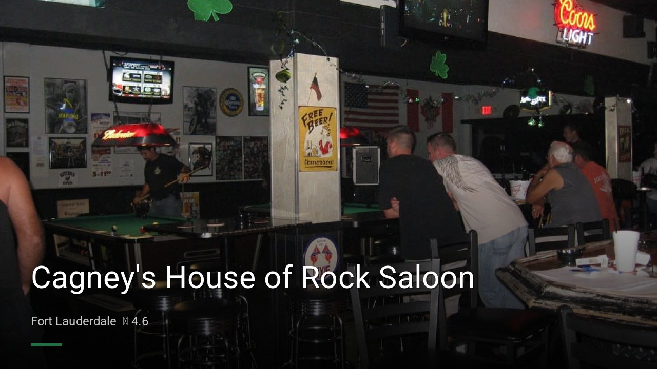 Cagney's House of Rock Saloon - Sports Bars in Fort Lauderdale