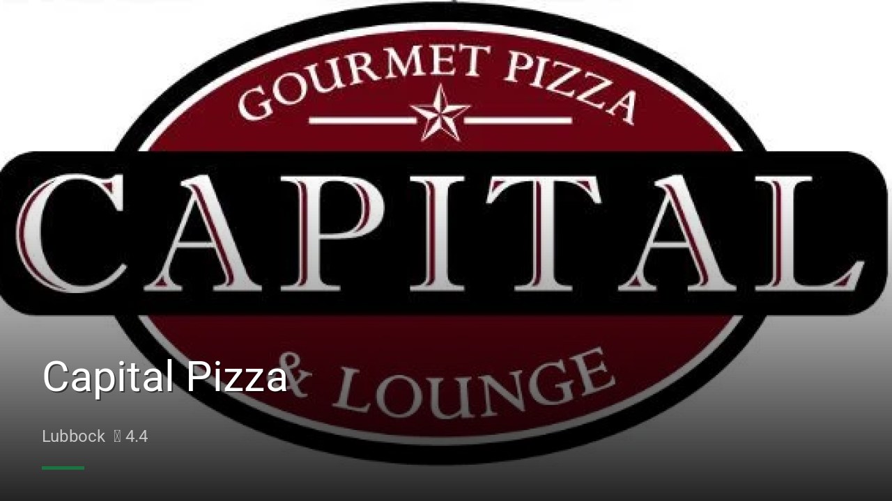Capital Pizza - Sports Bars in Lubbock