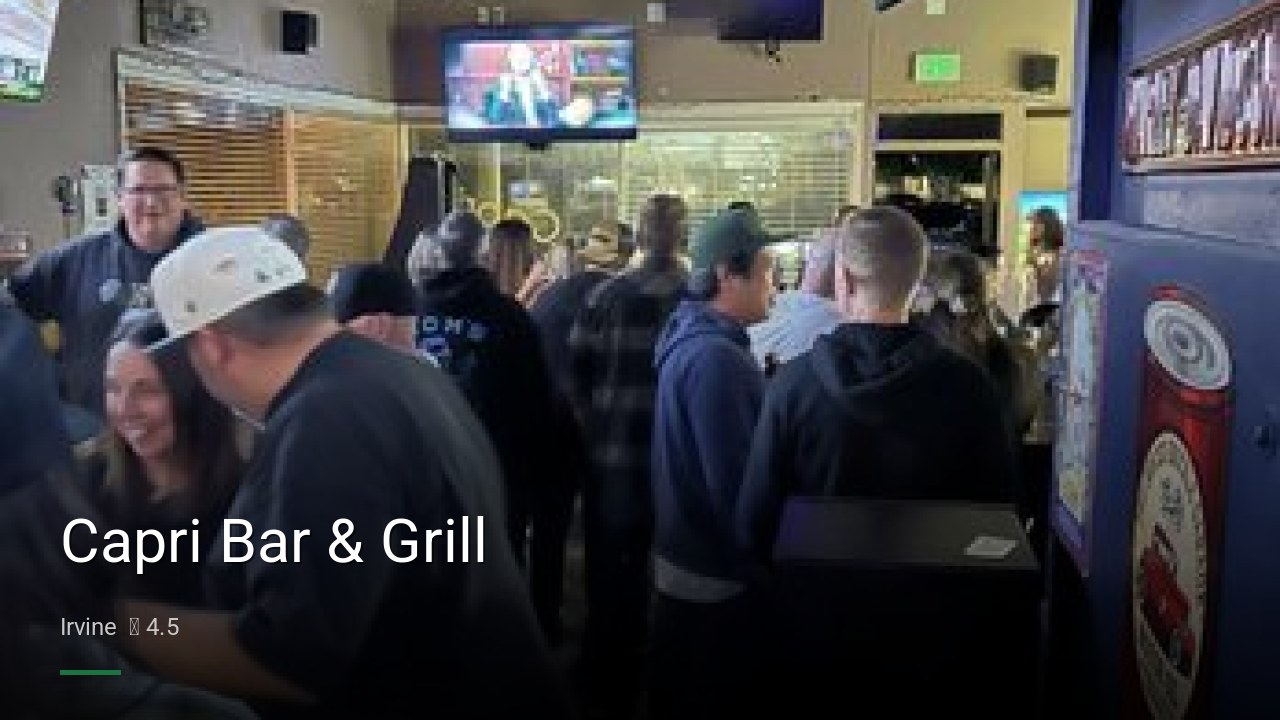 Capri Bar & Grill - Sports Bars in Irvine
