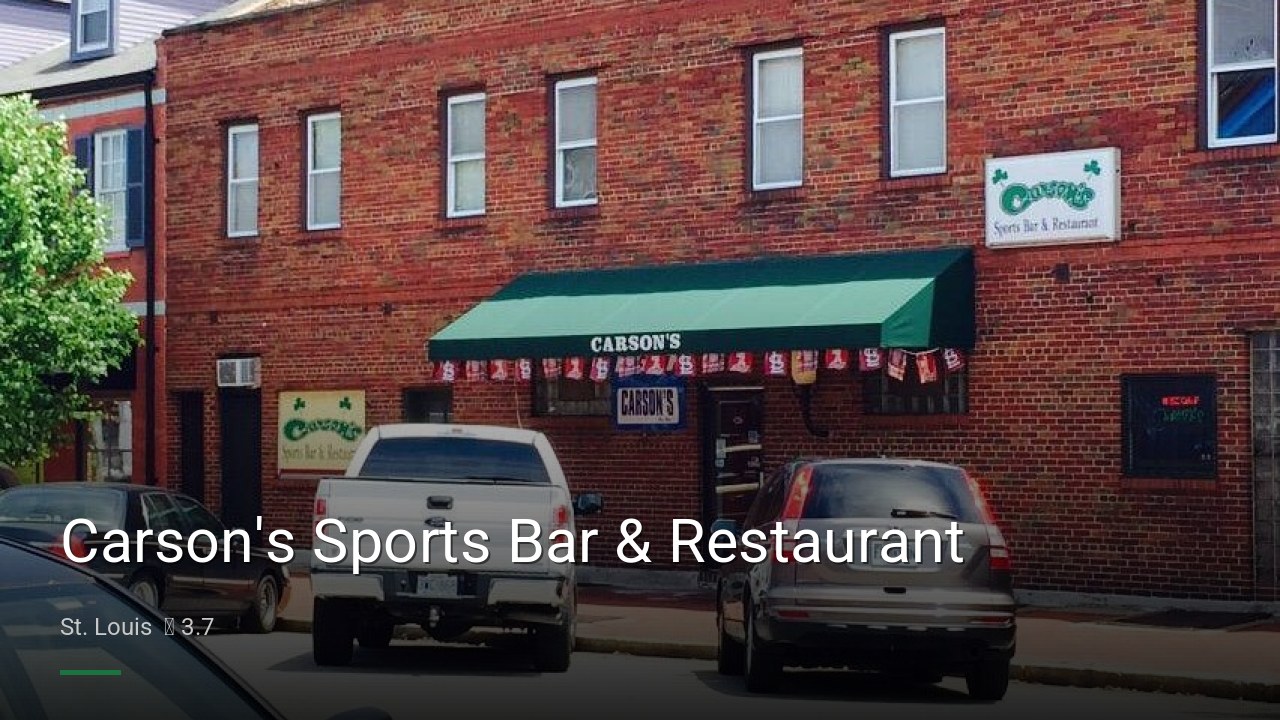 Carson's Sports Bar & Restaurant - Sports Bars in St. Louis
