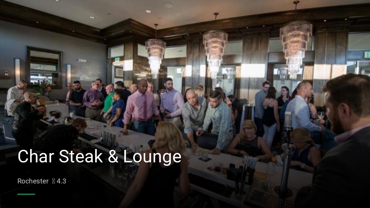 Char Steak & Lounge - Sports Bars in Rochester