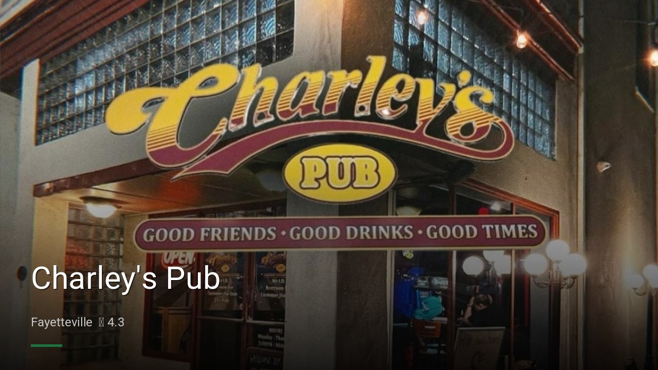 Charley's Pub - Sports Bars in Fayetteville