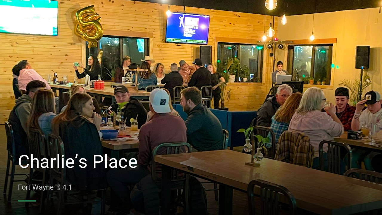 Charlie’s Place - Sports Bars in Fort Wayne
