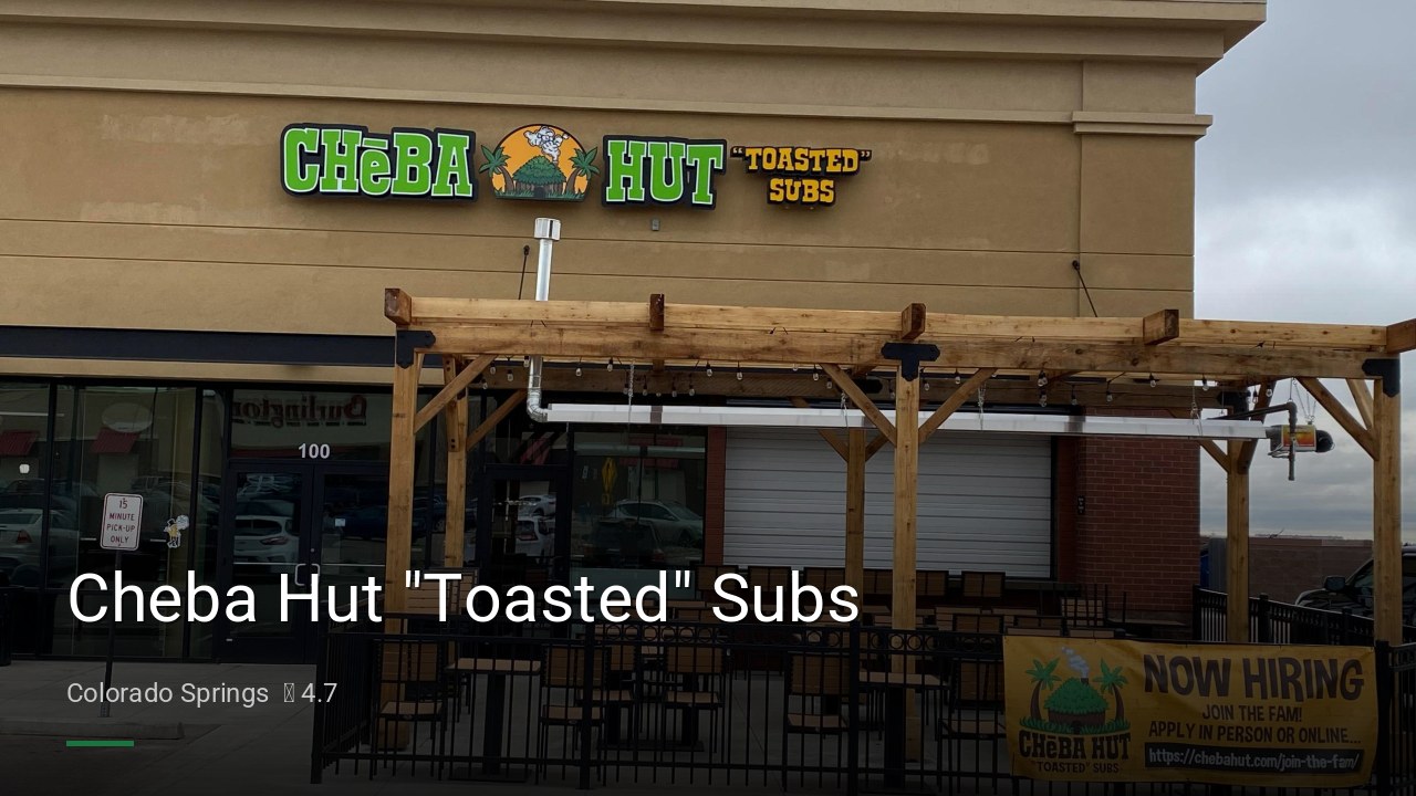 Cheba Hut "Toasted" Subs - Sports Bars in Colorado Springs