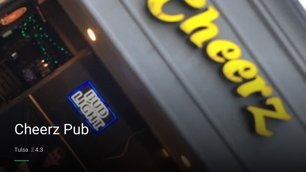 Cheerz Pub - Sports Bars in Tulsa