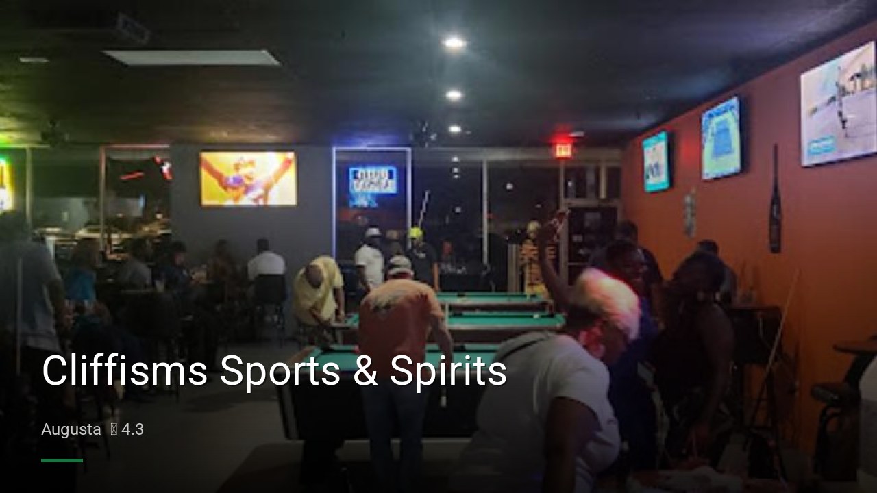 Cliffisms Sports & Spirits - Sports Bars in Augusta